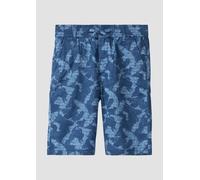 Pete: Gemusterte Bermuda in Leinen-Optik 134/SLIM blau 2164641.53A1.134_SLIM