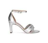 High-Heel-Sandalette PETER KAISER "Peter Kaiser Sandalen Leder", Damen, Gr. 38, silber, Leder, Schuhe (27800104-38) silber