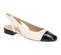 Peter Kaiser Sling Pumps weiß schwarz Lack 79440 für Damen, weiß, Gr. 37 ½ EU / 4,5 UK