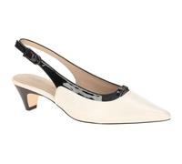 Peter Kaiser Sling Pumps weiß schwarz Kitten Heel 79504 - Größe 37.5