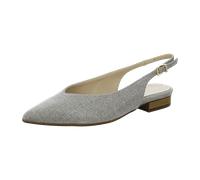 Peter Kaiser Catiana Sling Pumps beige silber Glitzer 19303 für Damen, silber, Größe 37 EU / 4 UK