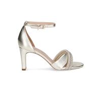 High-Heel-Sandalette PETER KAISER "Peter Kaiser Sandalen Leder", Damen, Gr. 38,5, gold, Leder, Schuhe (86222619-38,5) gold