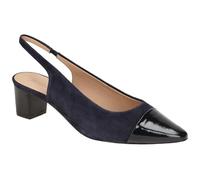 Peter Kaiser Sling Pumps blau schwarz Lack 79542 für Damen, blau, Gr. 38 EU / 5 UK
