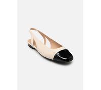Slingpumps PETER KAISER "Peter Kaiser Pumps Leder", Damen, Gr. 36, schwarz, beige, Leder, Schuhe Slingpumps (75076214-36) schwarz, beige