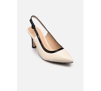 High-Heel-Pumps PETER KAISER "Peter Kaiser Pumps Leder", Damen, Gr. 38, beige, schwarz, Leder, Schuhe (16812317-38) beige, schwarz