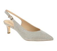 Peter Kaiser Sling Pumps beige sand GLitzer 79643 für Damen, silber, Gr. 40 EU / 6,5 UK
