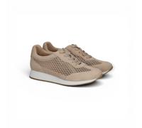 Sneaker PETER KAISER "Peter Kaiser Sneaker Leder/Textil", Damen, Gr. 39, sand, Leder, Textil, Schuhe Sneaker (47069434-39) sand