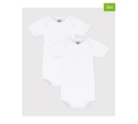 PETIT BATEAU 2er-Set: Bodys in Weiß - Größe 80 | Baby Bodys