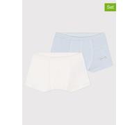 PETIT BATEAU 2er-Set: Boxershorts in Hellblau - Größe 116 | Baby Waesche