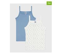 PETIT BATEAU 2er-Set: Hemdchen in Creme - Größe 116 | Baby Waesche