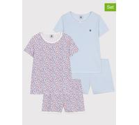 PETIT BATEAU 2er-Set: Pyjamas in Hellblau - 35% | Größe 128 | Baby Waesche