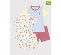 PETIT BATEAU 2er-Set: Pyjamas in Weiß - Größe 92 | Baby Waesche
