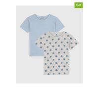 PETIT BATEAU 2er-Set: Shirts in Hellblau - Größe 140 | Baby Shirts