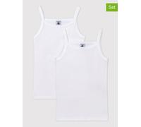 PETIT BATEAU 2er-Set: Unterhemden in Weiß - 40% | Größe 86 | Baby Waesche