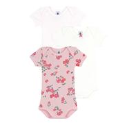 Petit Bateau 3er-Pack Bodys kurzarm Blumen Ringel 74 natur/rosa