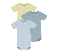 Petit Bateau 3er-Pack Bodys kurzarm Ringel 68 blau/gelb