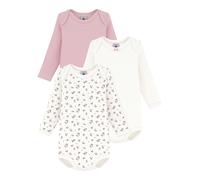 Petit Bateau 3er-Pack Bodys langarm Ringel Beeren 68 natur/rosa