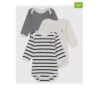 PETIT BATEAU 3er-Set: Bodys in Dunkelblau - Größe 62 | Baby Bodys