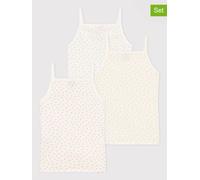 PETIT BATEAU 3er-Set: Unterhemden in Creme - 48% | Größe 86 | Baby Waesche