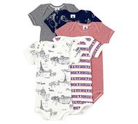 Petit Bateau 5 Stück Strampler Paris Baby Kurzarm, Mehrfarbig, 6 Monate