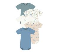 Petit Bateau 5er-Pack Bodys kurzarm Safari 80 natur/bunt