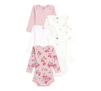 Petit Bateau 5er-Pack Bodys langarm Blumen Ringel 92 rosa/bunt