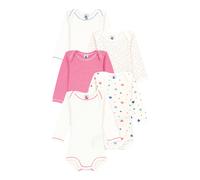 Petit Bateau 5er-Pack Bodys langarm Punkte Herzen Ringel 74 natur/bunt