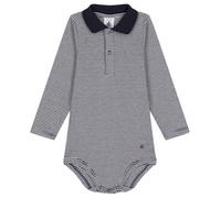 Petit Bateau A0BQE Langarm-Body Mit Rollkragen Baby Jungen Smoking/Marshmallow 12 Monate