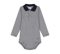 Petit Bateau A0BQE Langarm-Body Mit Rollkragen Baby Jungen Smoking/Marshmallow 18 Monate