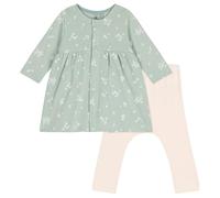Petit Bateau A0BVV Langarmkleid Und Leggings Baby Mädchen Herbier/Multico 3 Monate