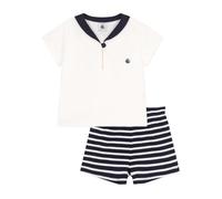 Petit Bateau Baby Jungen 2-teiliges Set A0cpa, Blau/Weiß, 6 Monate