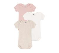 Petit Bateau 3er-Pack Bodys kurzarm 92 weiß/beige/rosa