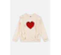 Sweatshirt Mädchen mit Rüschen PETIT BATEAU, Baumwolle wollweiß Gr. 140