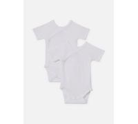 Petit Bateau - Bekleidung Lot de 2 Bodies Croisés Manches Courtes Unis - weiß - Größe 6M