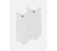 Petit Bateau - Bekleidung Lot de 2 Bodies Sans Manches - Weiß - Größe 12M