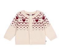 Petit Bateau Cardigan bébé en Tricot Laine et Coton, Motifs cœurs