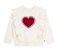 Sweatshirt Mädchen mit Rüschen PETIT BATEAU, Baumwolle wollweiß Gr. 128