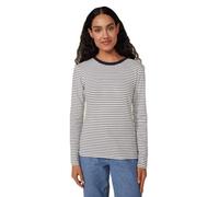 Petit Bateau Damen A0BLL Langarm-T-Shirt, Weiß/Blau, XS