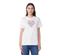Petit Bateau - T-shirt droit manches courtes col rond - Damen - weiß - Größe S