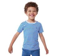 Petit Bateau Jungen A0CYW Kurzärmeliges T-Shirt, Porzellan/Marshmallow, 10 Jahre