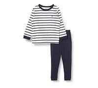 Petit Bateau - Schlafanzug Trexo Lang In Marshmallow/Smoking, Gr.146/152