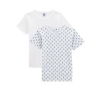 Petit Bateau Jungen T-Shirt MC_4461000 Unterhemd, 2er Pack|#2per Pack Mehrfarbig (Variante 1 00), 152 (Herstellergröße: 12ans/152cm)
