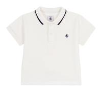 Baby Polohemd mit kurzen Ärmeln aus Baumwolle PETIT BATEAU weiß Gr. 74