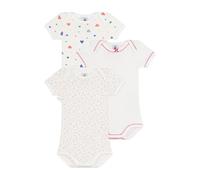 Petit Bateau Lot de bodies manches courtes en coton imprimé cœurs bébé