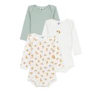 Petit Bateau Lot de bodies manches longues en coton imprimé léopards bébé