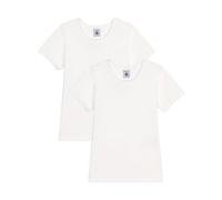 Petit Bateau - Bekleidung Lot de 2 Tee-Shirts Manches Courtes Fill - Weiß - Größe 2A