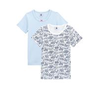 Petit Bateau Mädchen T-Shirt MC_4442400 Unterhemd, 2er Pack|#2per Pack Mehrfarbig (Variante 1 00), 104 (Herstellergröße: 4ans/104cm)