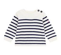 Petit Bateau Pull Marin bébé en Laine et Coton à Rayures