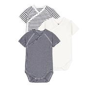 3er-Pack Baby Wickelbodys PETIT BATEAU blau Gr. 74