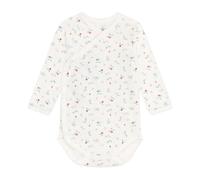 Petit Bateau Unisex Baby A0CCP Comp Langarm-Body zur Geburt, Weiß/Mehrfarbig, 0 Monate